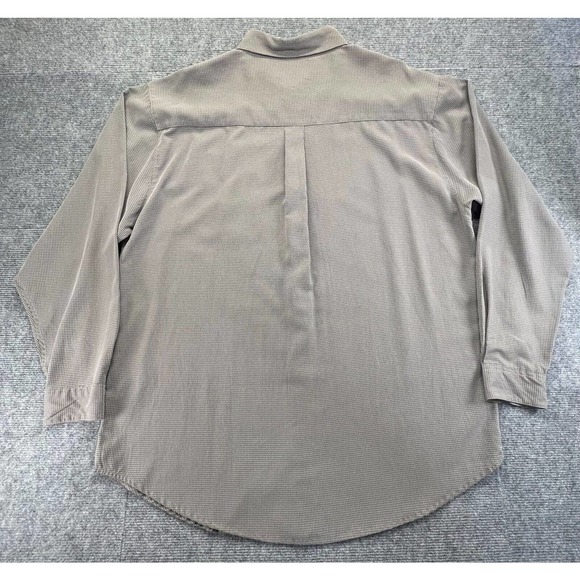 Tri-Mountain Airstream Shirt Mens XL Chelsea Gray Mini Check Embroidered Logo - Picture 2 of 11